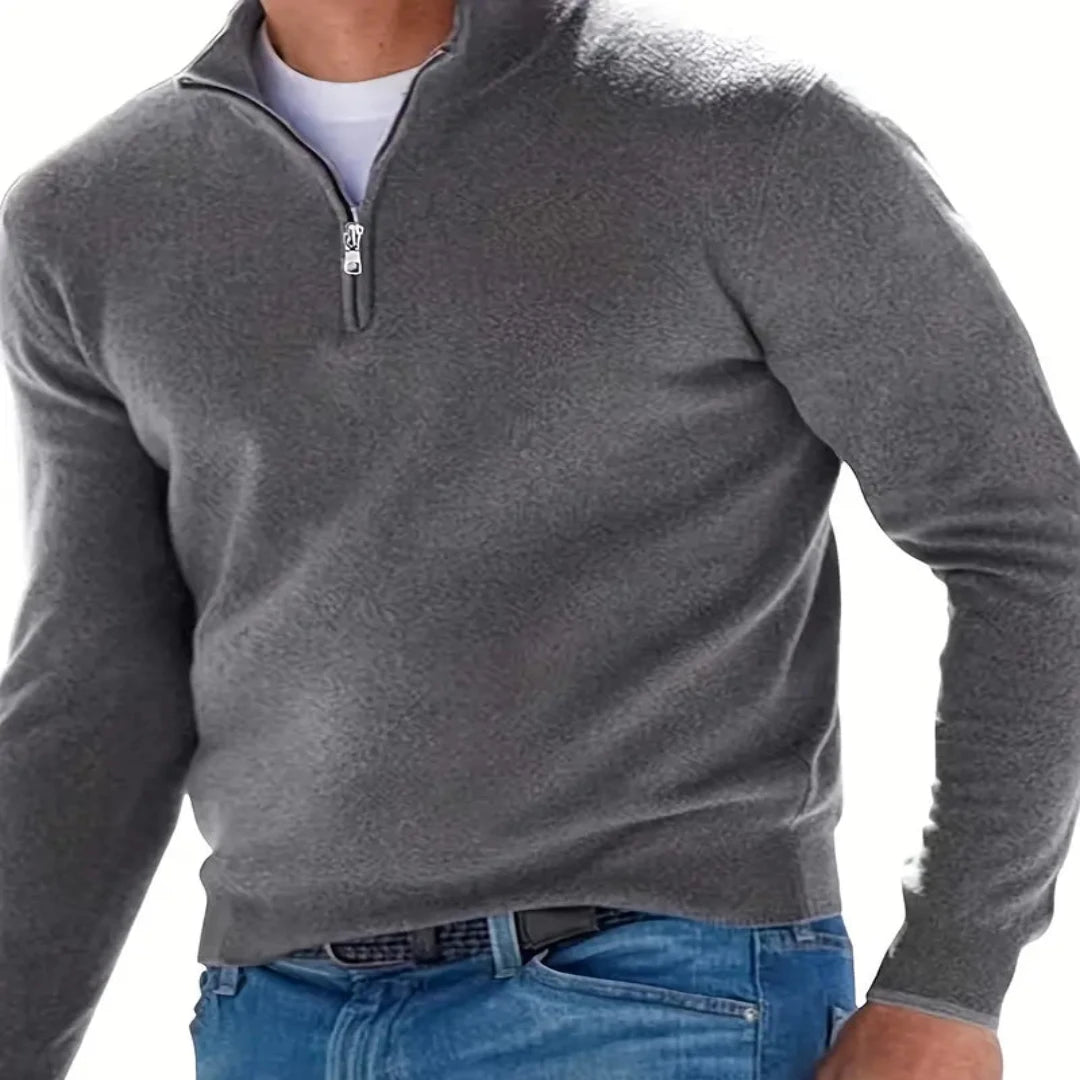 Dean | Knitted Stand Collar Sweater