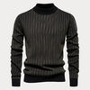 Kunming Striped Mock Neck Sweatshirt