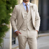 Marios - 3-Piece Set for Men, Including a Simple Business Blazer, Vest, and Trousers